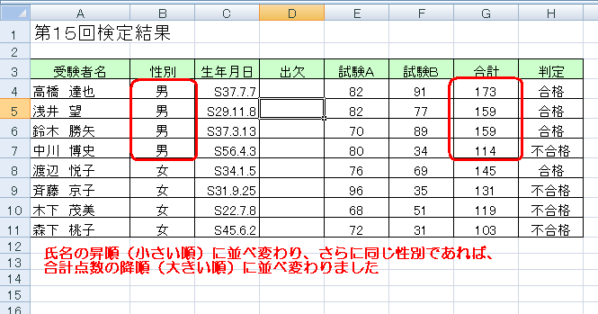 並べ替え,昇順,降順,データ,レベルの追加