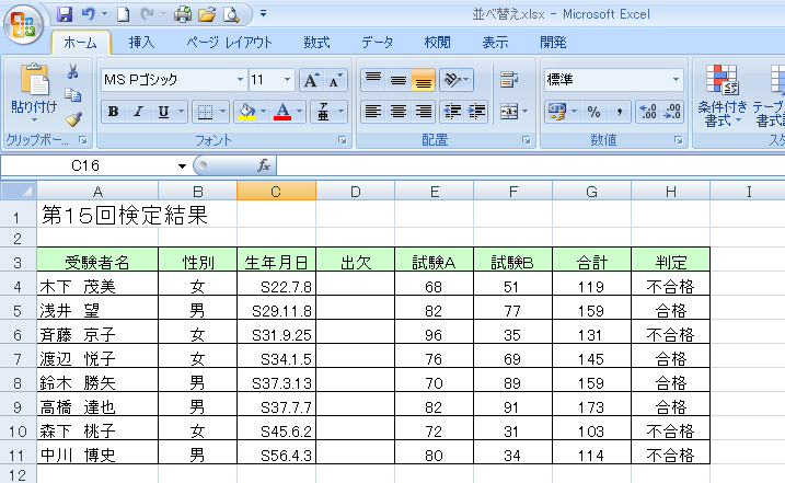 Excel.並べ替え,昇順,降順,データ